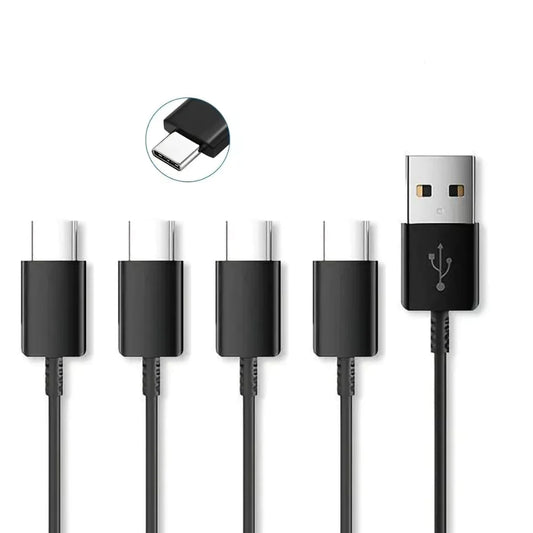 4-PACK 3FT Black USB-C  Type C Charging Cords Cable